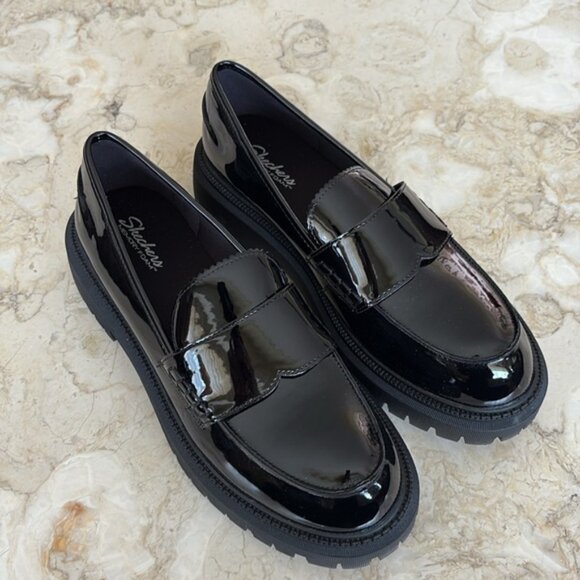 NEW! Sketchers Modern Rugged - Sweet Choice Patent Leather Loafers Memory Foam - Picture 2 of 13